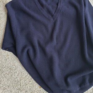 Peruvian V-Neck Navy Blue Sweater for Men
